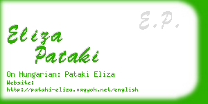 eliza pataki business card